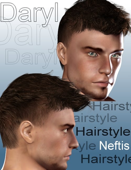 Daryl Hairstyle by: Neftis3D, 3D Models by Daz 3D