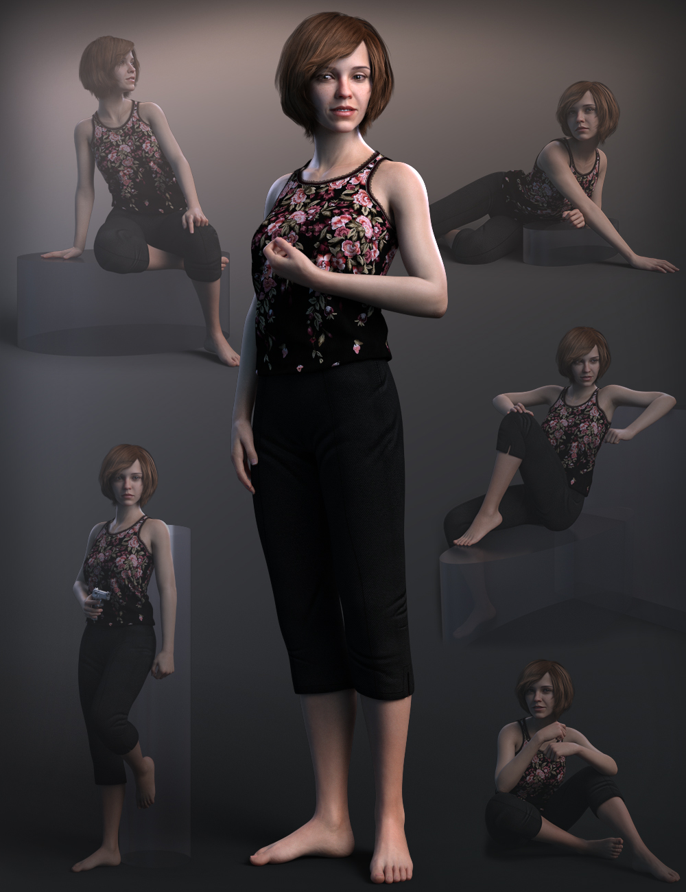 Z Free Spirited - Poses with Partials and Expressions for Genesis 3 & 8  Female | Daz 3D