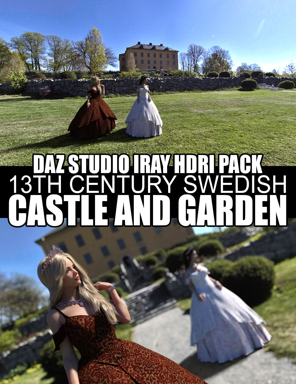Swedish Castle And Garden - DAZ Studio Iray HDRI Pack by: Dreamlight, 3D Models by Daz 3D
