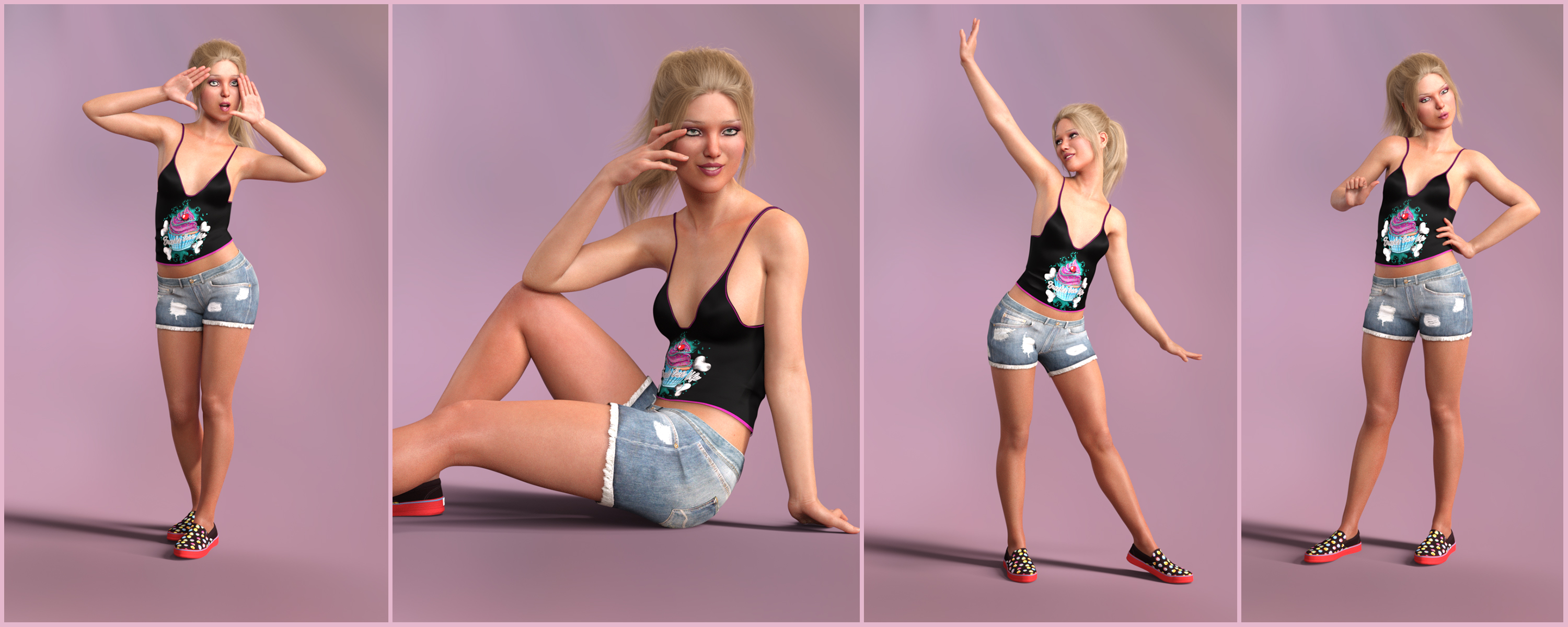 Z Teen Cutie Poses and Expressions for Genesis 8 Female and Teen Jane 8 by: Zeddicuss, 3D Models by Daz 3D
