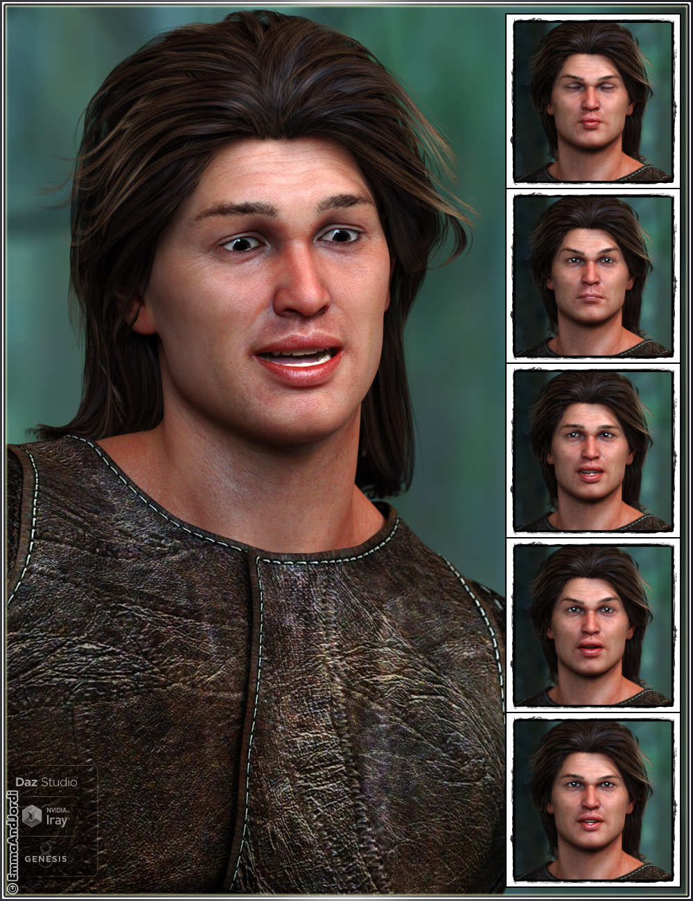 Mixable Expressions For Elios 8 And Genesis 8 Males Daz 3d 