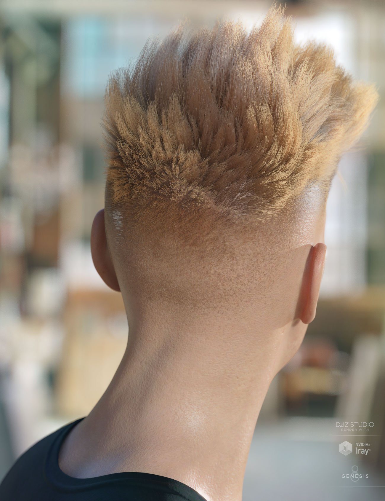 dForce Bristol Hair for Genesis 8 by: AprilYSH, 3D Models by Daz 3D