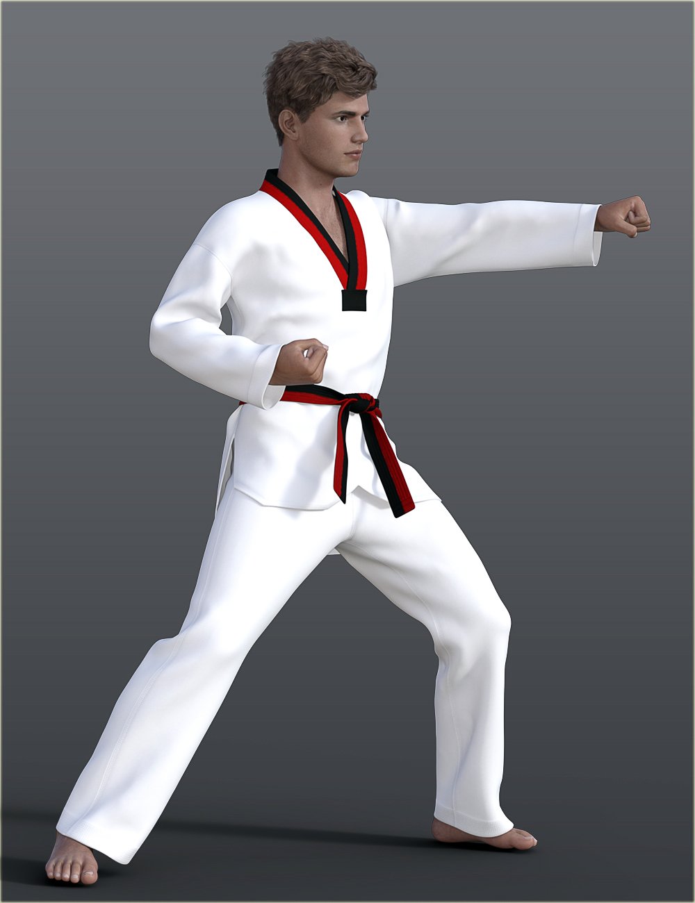 dForce H&C Taekwondo Suit for Genesis 8 Male(s) by: IH Kang, 3D Models by Daz 3D