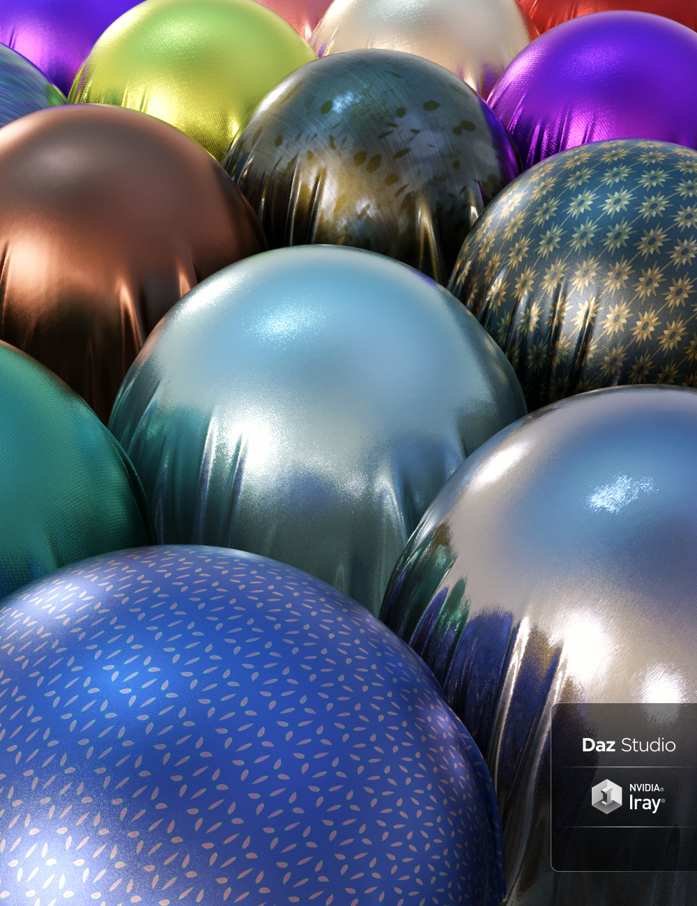 Sparkling Iray Shaders by: JGreenlees, 3D Models by Daz 3D