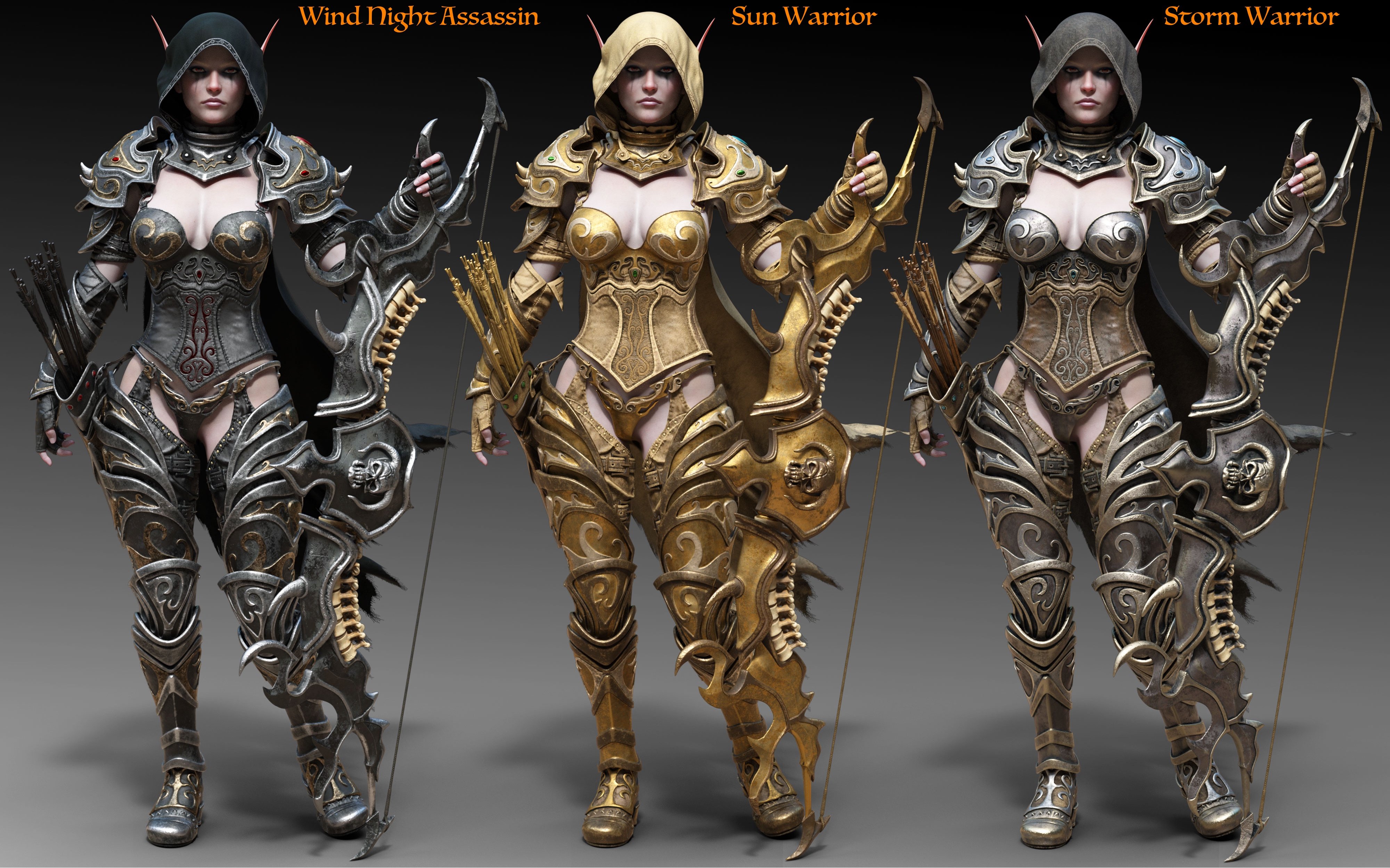 Wind Warrior Outfit Textures | Daz 3D