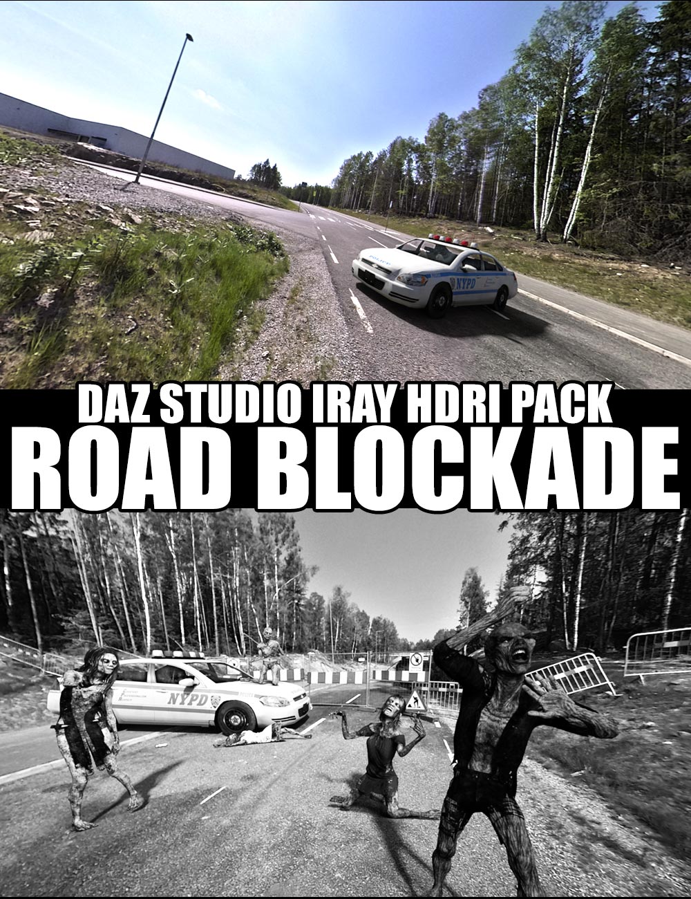 Road Blockade - Daz Studio Iray HDRI Pack by: Dreamlight, 3D Models by Daz 3D