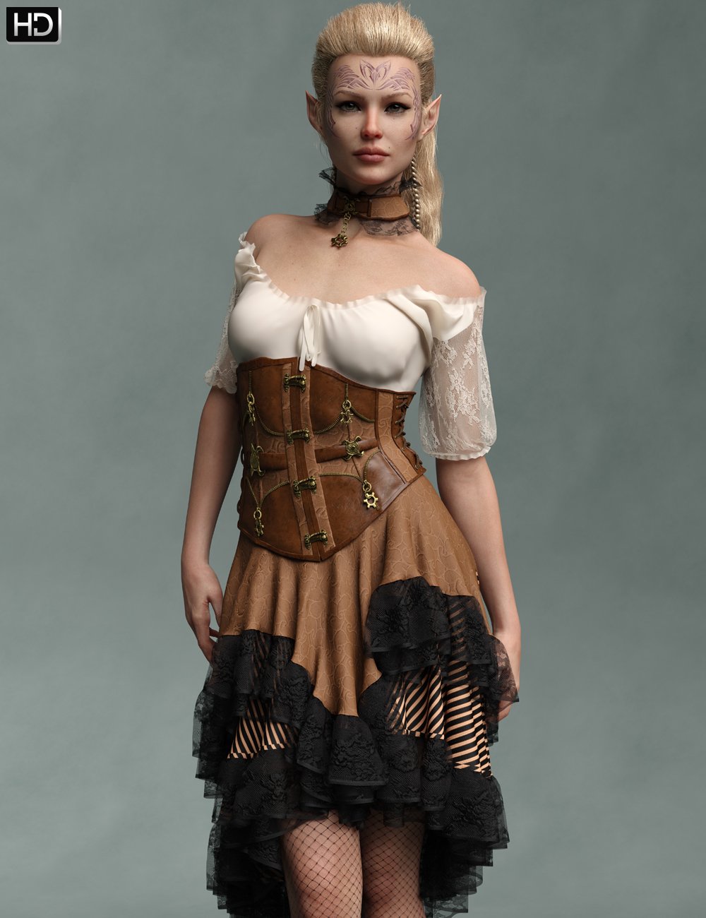 Nicolette HD for Genesis 8 Female by: Emrys, 3D Models by Daz 3D