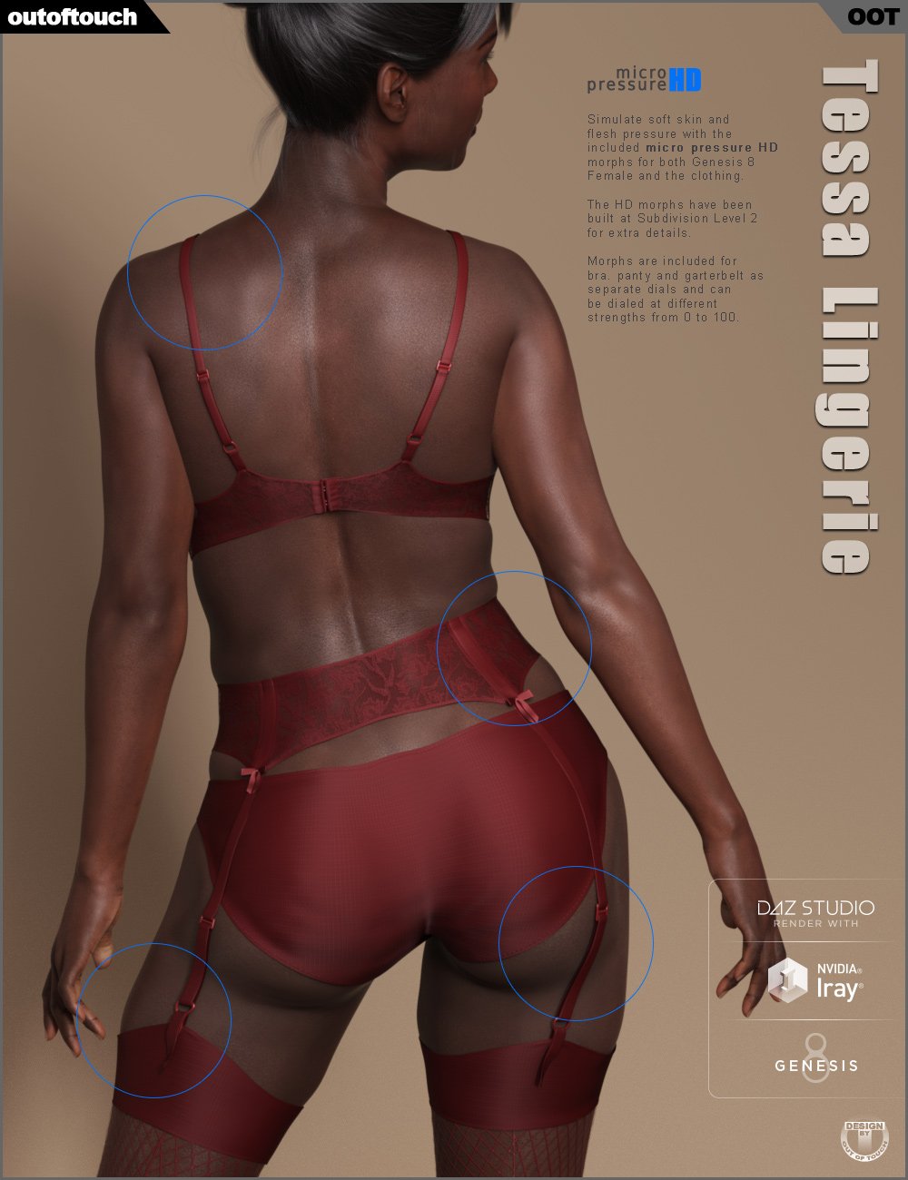 Tessa Lingerie for Genesis 8 Female(s) by: outoftouch, 3D Models by Daz 3D
