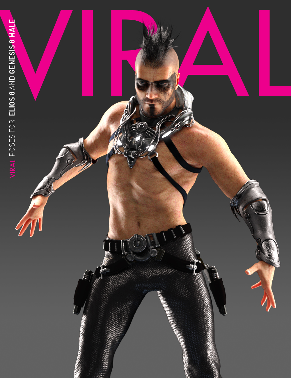 VIRAL Poses for Elios 8 and Genesis 8 Male by: Shimuzu, 3D Models by Daz 3D