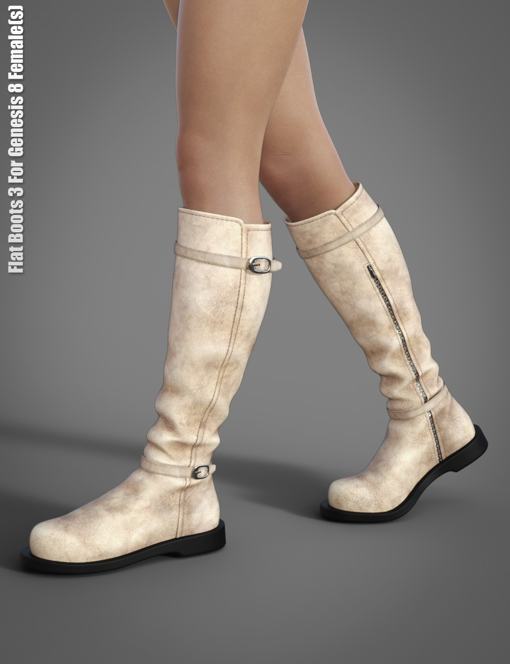 Flat Boots 3 for Genesis 8 Female(s) by: dx30, 3D Models by Daz 3D