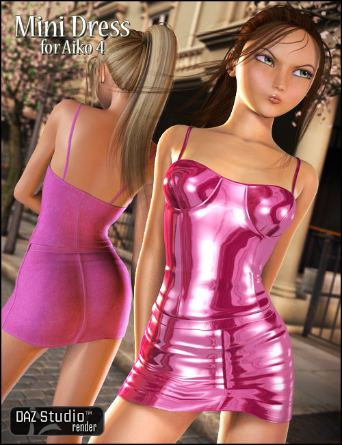 Mini Dress A4/V4 by: , 3D Models by Daz 3D