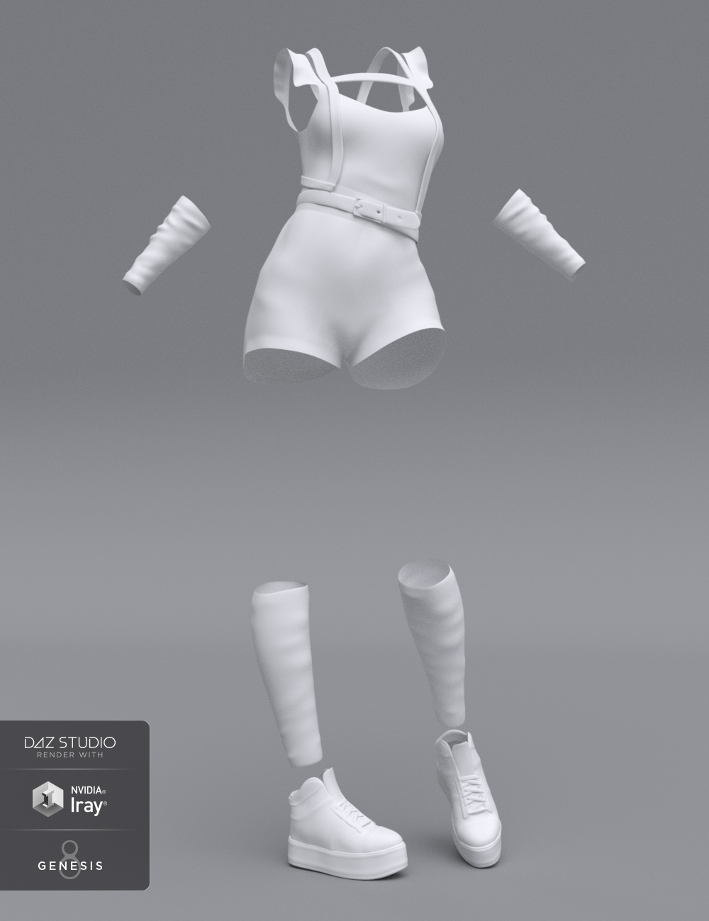 Playful Jumper Outfit for Genesis 8 Female(s) by: Anna BenjaminNikisatez, 3D Models by Daz 3D