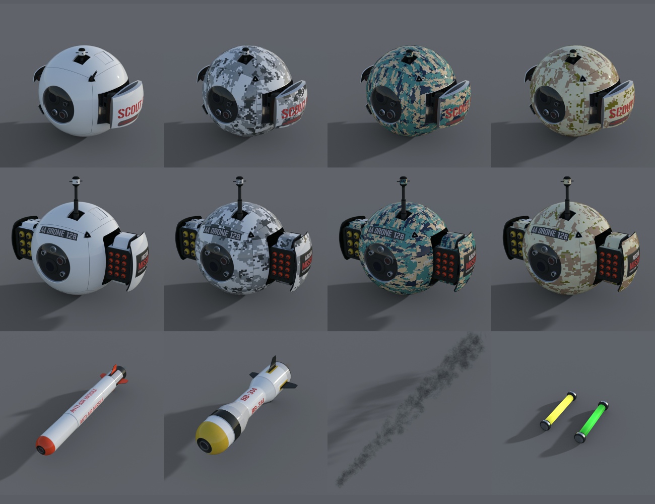 SC20 Drones and Crates 01 by: FToRi, 3D Models by Daz 3D