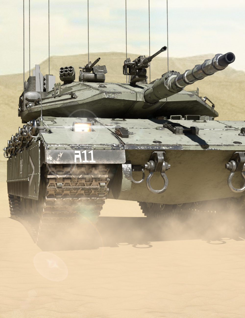 Merkava Tank by: DarkEdgeDesign, 3D Models by Daz 3D