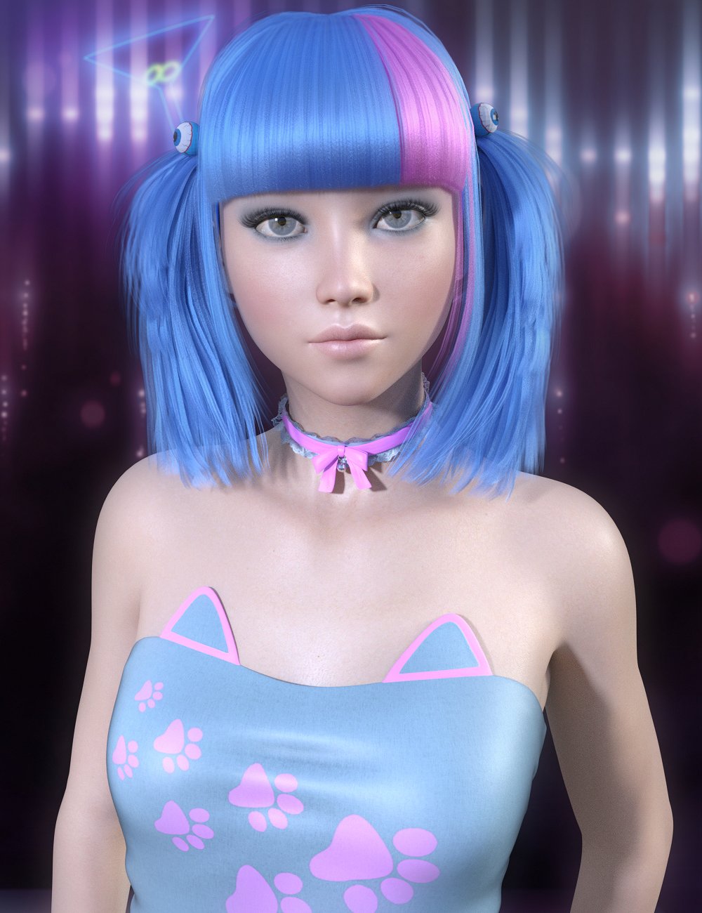 Emiko Hair for Genesis 8 Female(s) by: Propschick, 3D Models by Daz 3D