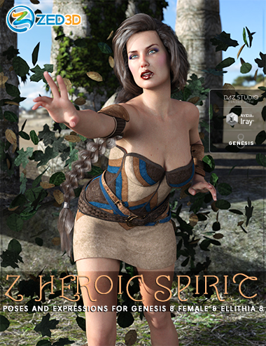 Z Heroic Spirit Poses and Expressions for Genesis 8 Female and Ellithia 8 by: Zeddicuss, 3D Models by Daz 3D