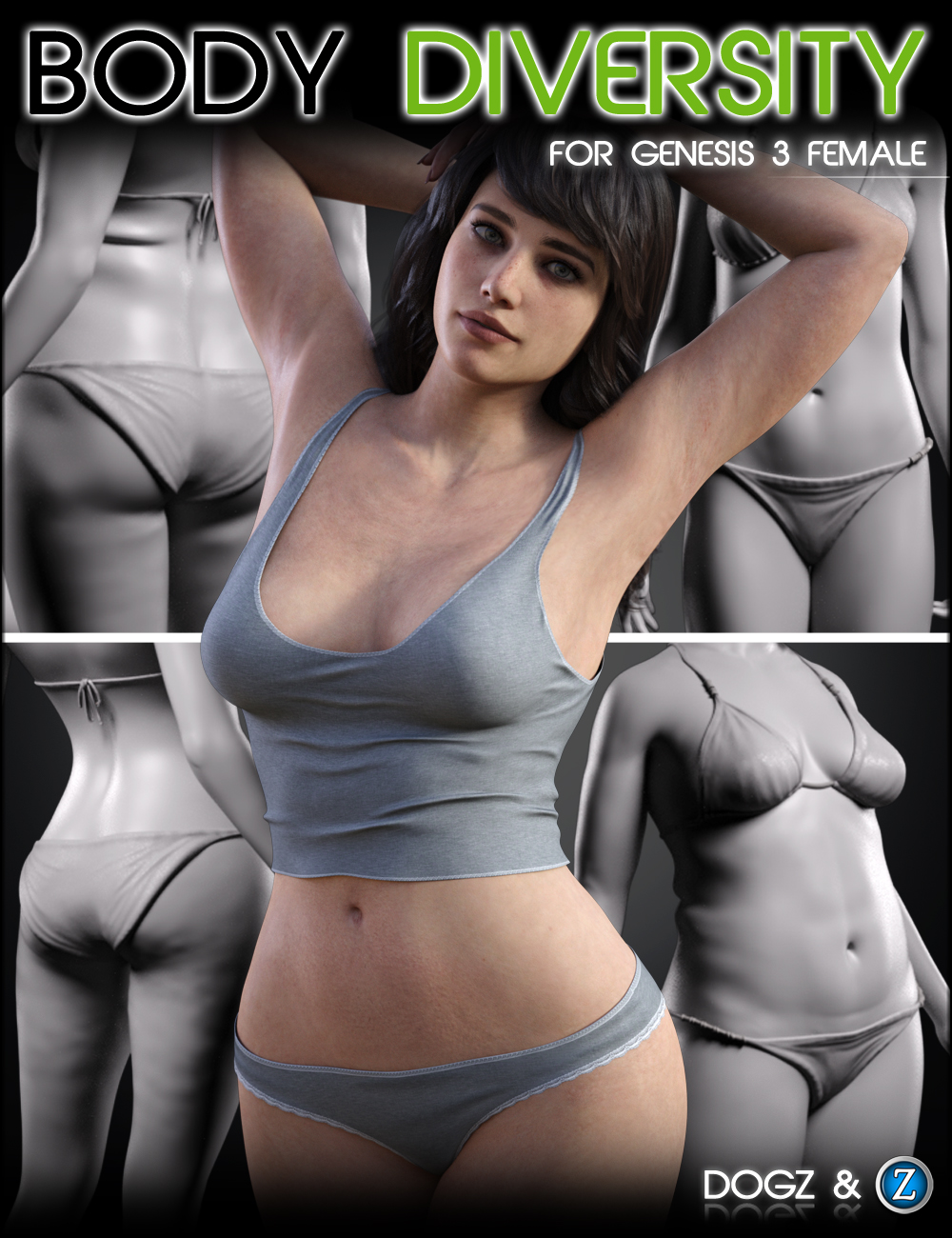 Body Diversity Morphs for Genesis 3 Female(s) by: Zev0Dogz, 3D Models by Daz 3D