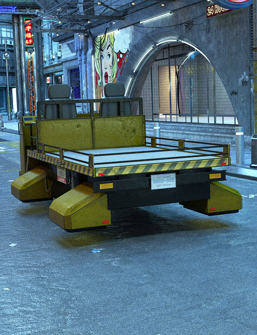 Sci-Fi Hover Cart by: , 3D Models by Daz 3D