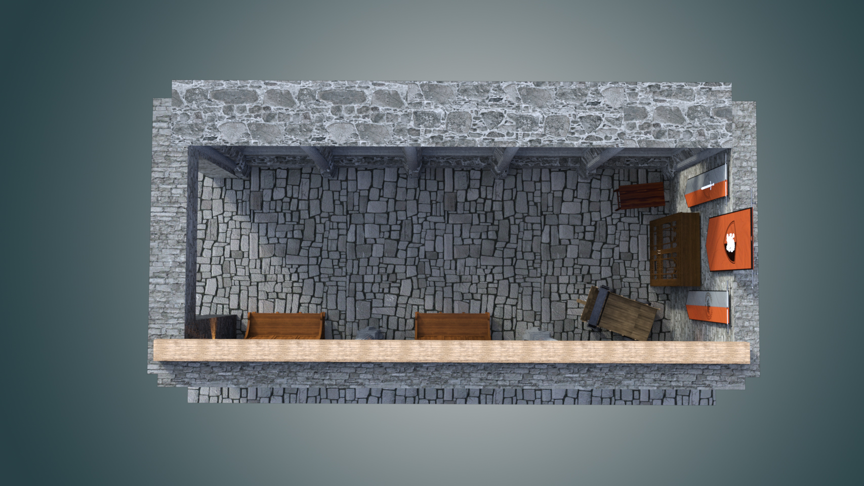 Oxford Hallway Daz 3D