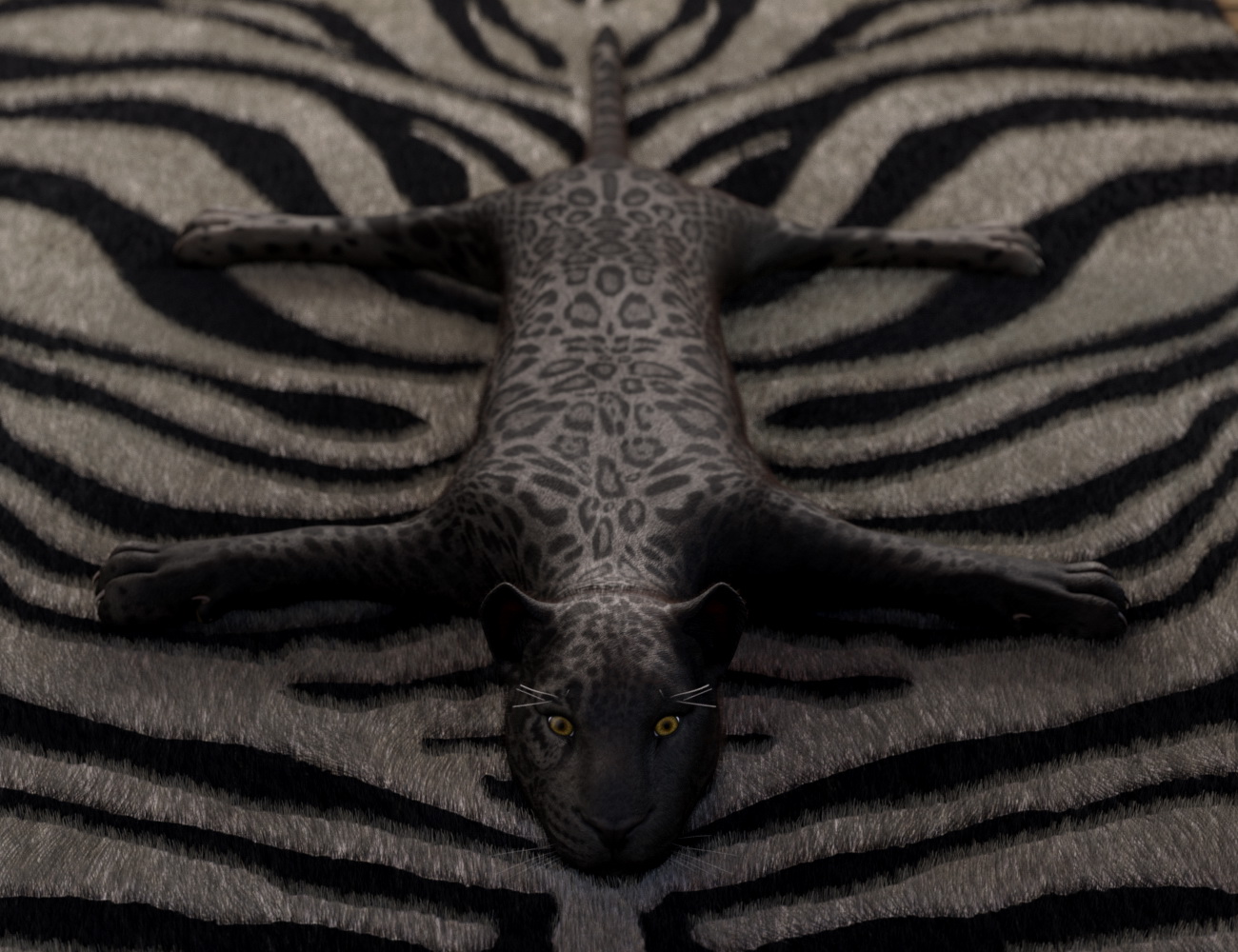 Faux Fur Decorative Rug Set by: Deepsea, 3D Models by Daz 3D