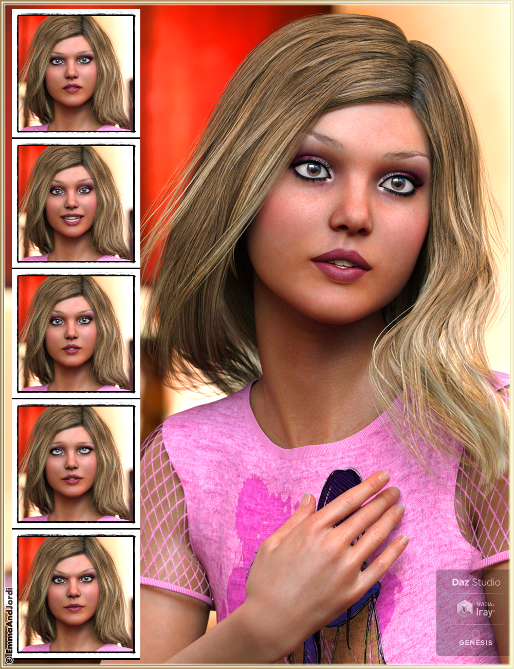 Mixable Expressions for Teen Jane 8 and Genesis 8 Female(s) by: , 3D Models by Daz 3D