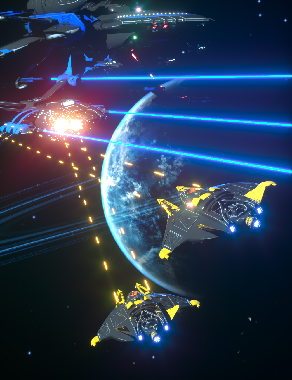 Epic Sci-Fi Starship Battle Kit by: AcharyaPolina, 3D Models by Daz 3D