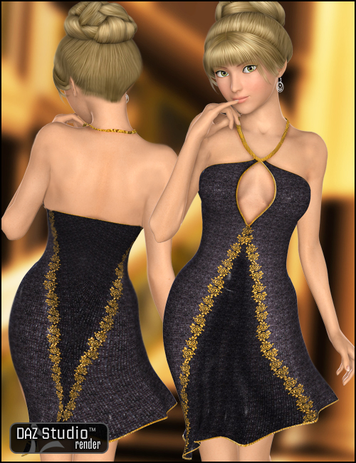 Midnight Dress by: , 3D Models by Daz 3D