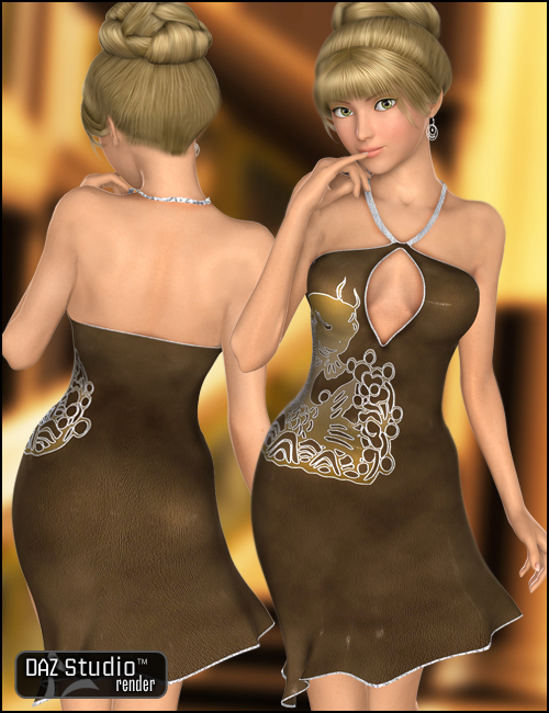 Midnight Dress by: , 3D Models by Daz 3D