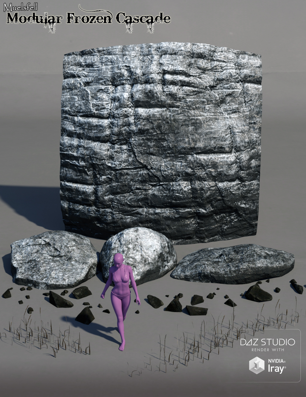 Muelsfell Modular Frozen Cascade by: E-Arkham, 3D Models by Daz 3D