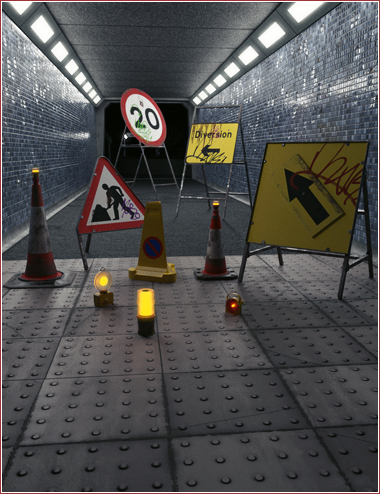 Road Works Stuff Road Works Stuff by: David BrinnenForbiddenWhispers, 3D Models by Daz 3D