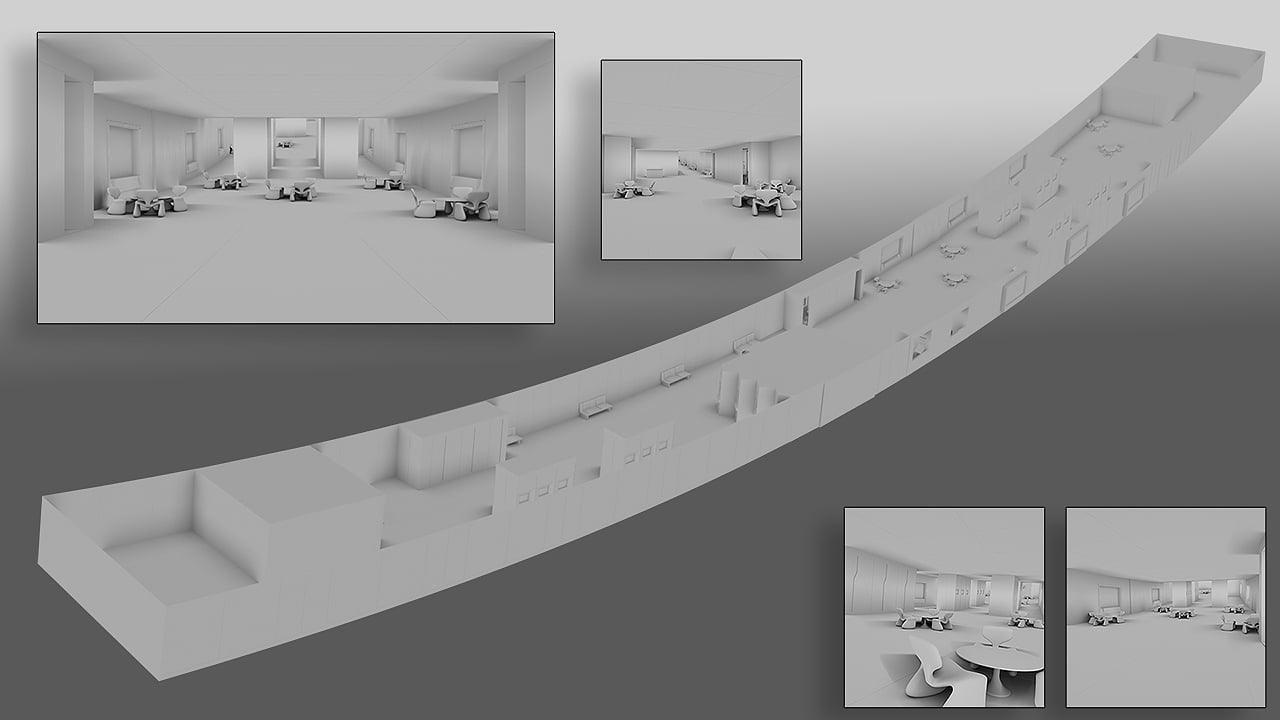 Retro Sci-fi Corridor by: Mely3D, 3D Models by Daz 3D