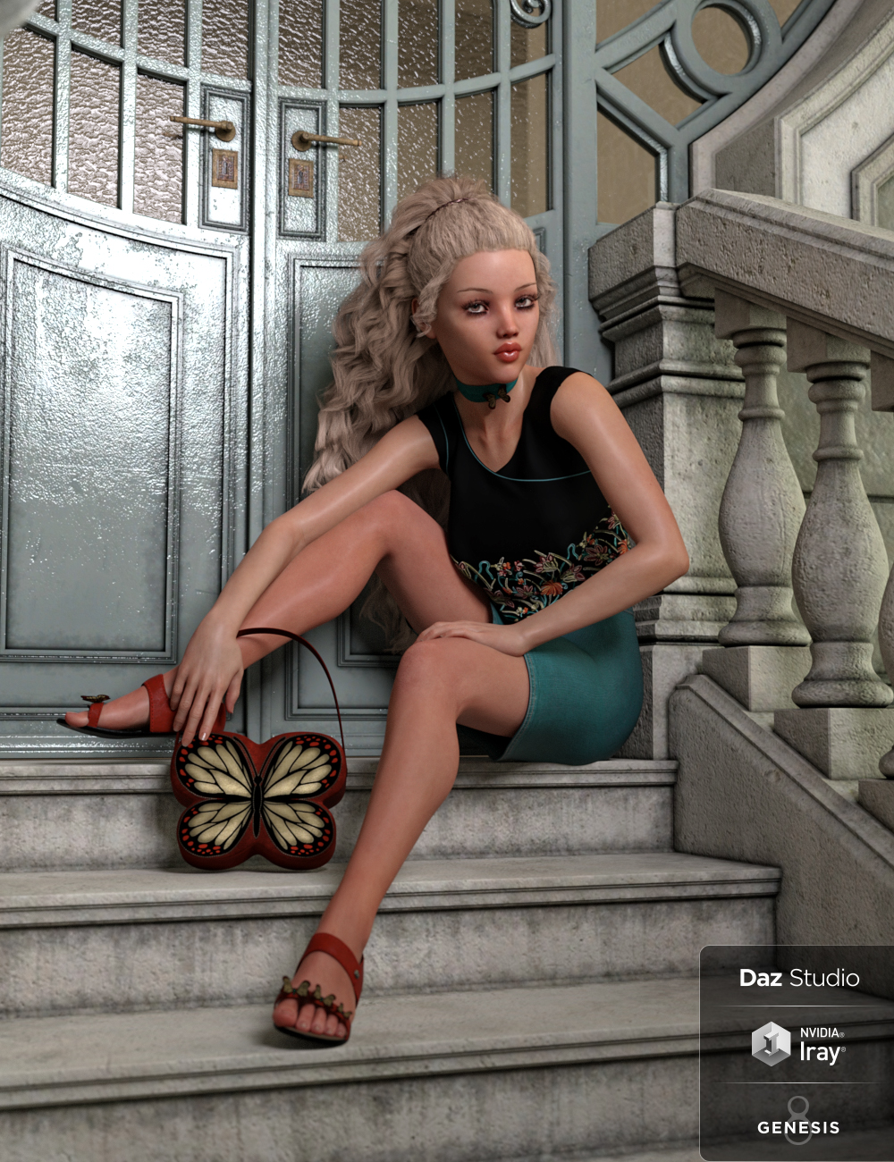dForce Mariposa Princess Outfit Textures by: DirtyFairy, 3D Models by Daz 3D