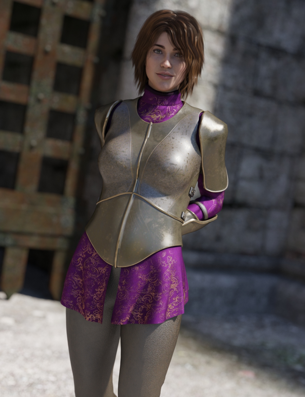 Maid At Arms Armor for Genesis 8 Female(s) by: Moonscape GraphicsSade, 3D Models by Daz 3D