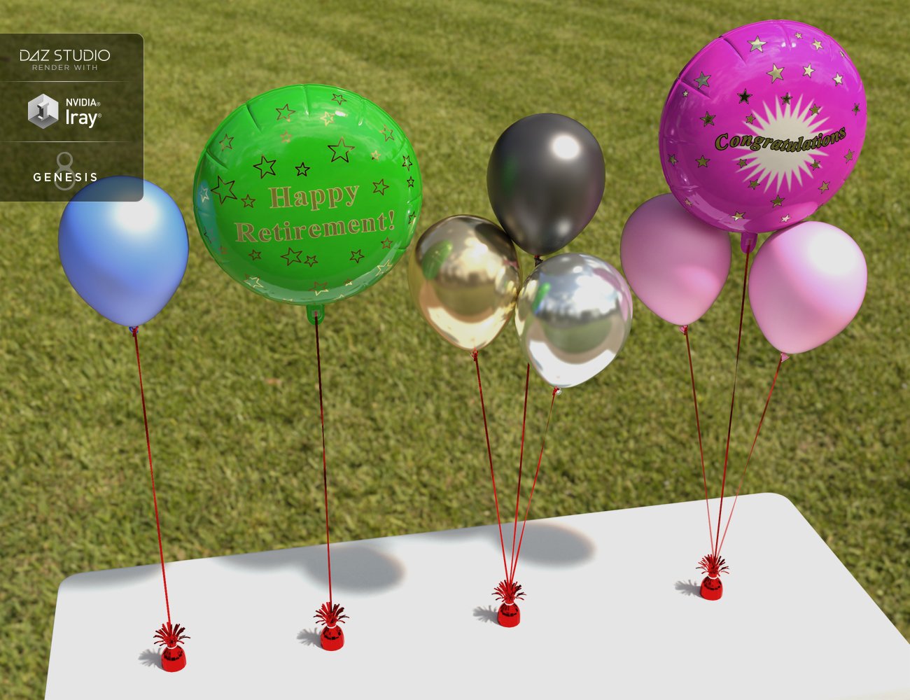 Party Decoration Elements Party Decoration Elements by: Rascal3D, 3D Models by Daz 3D