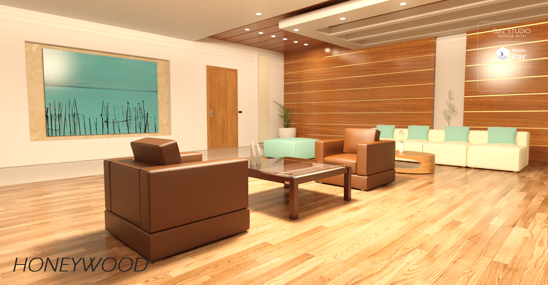 Honeywood Living Room by: Human, 3D Models by Daz 3D