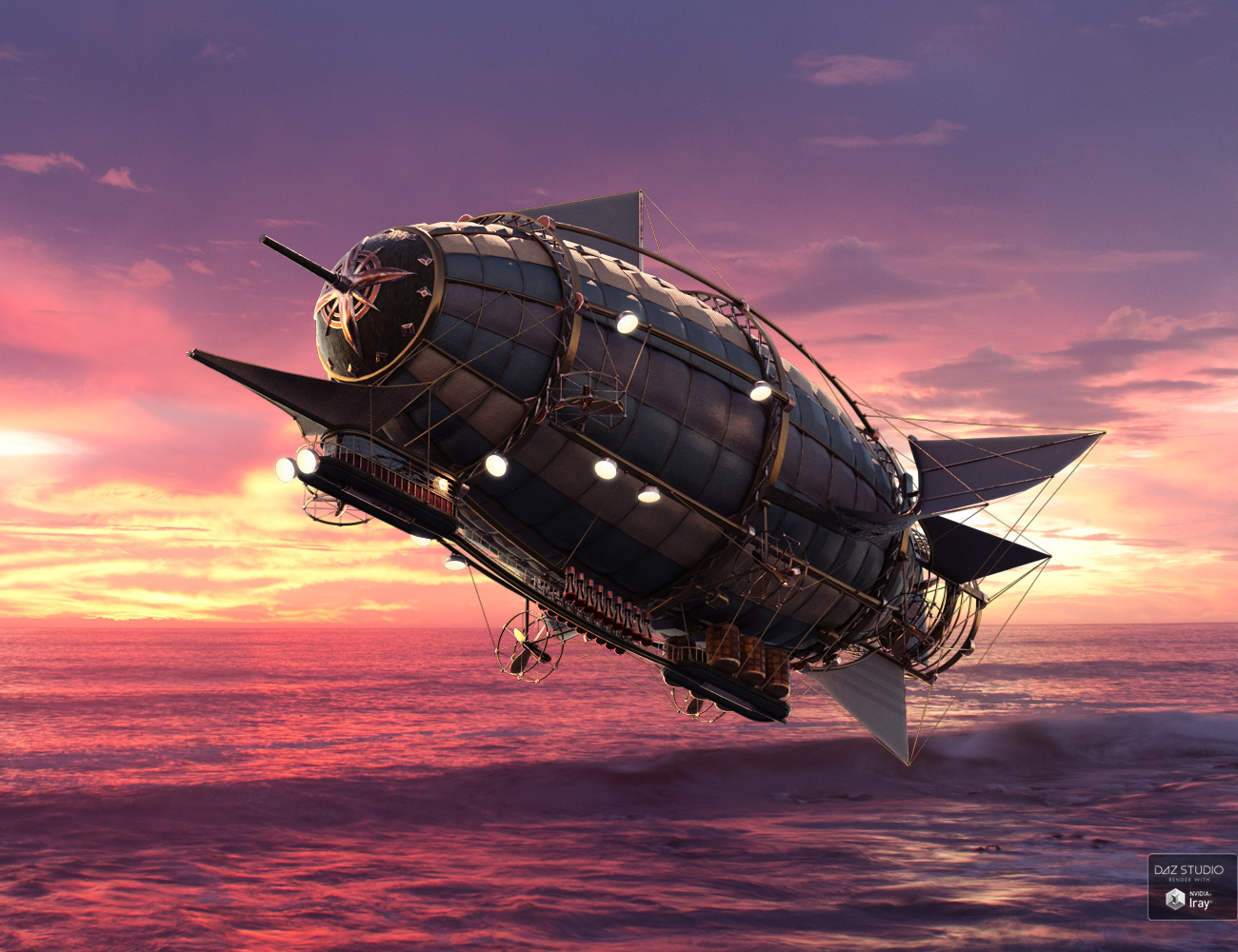 Steam Powered Dirigible Steam Powered Dirigible by: ForbiddenWhispersDavid Brinnen, 3D Models by Daz 3D