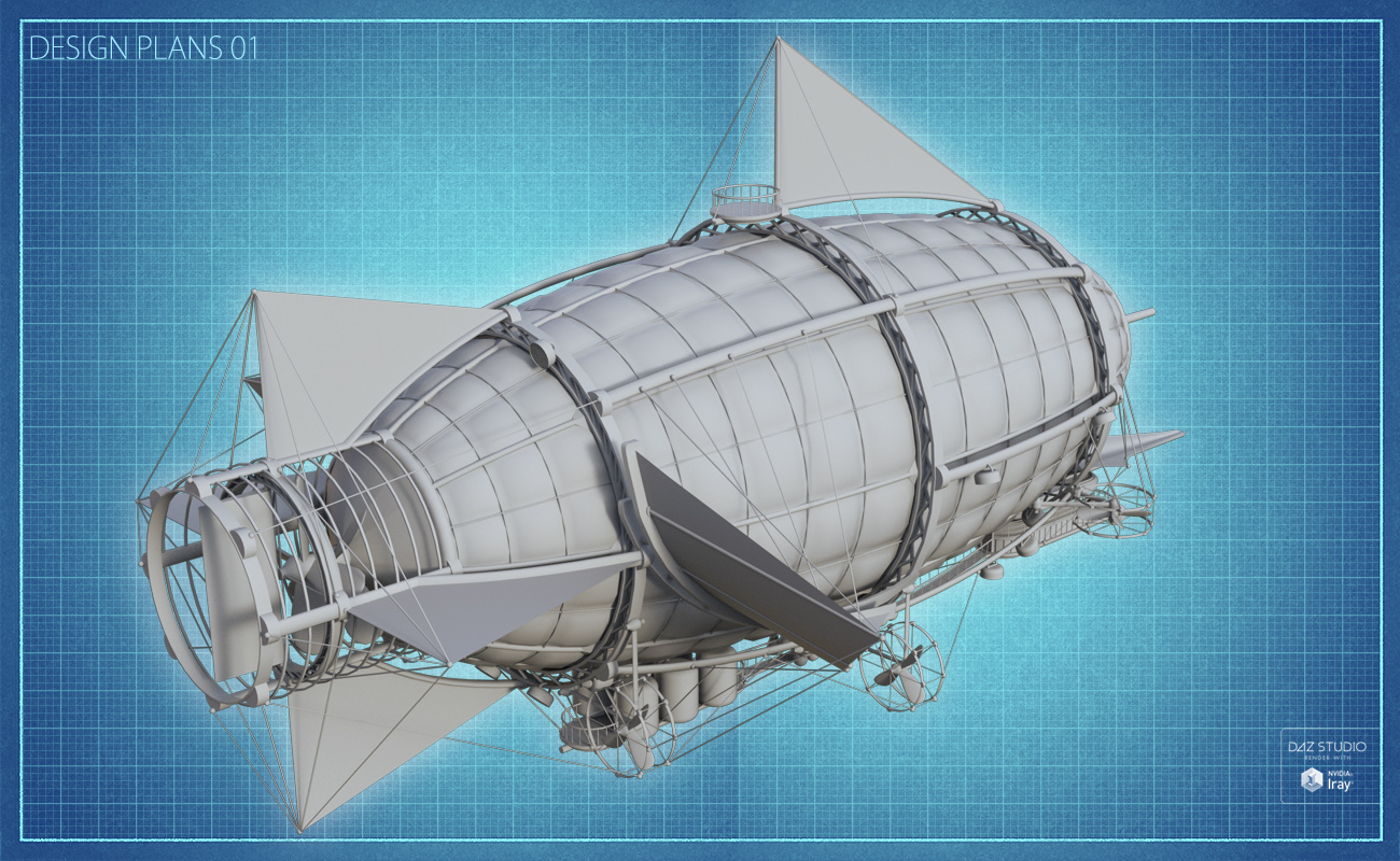 Steam Powered Dirigible Steam Powered Dirigible by: ForbiddenWhispersDavid Brinnen, 3D Models by Daz 3D