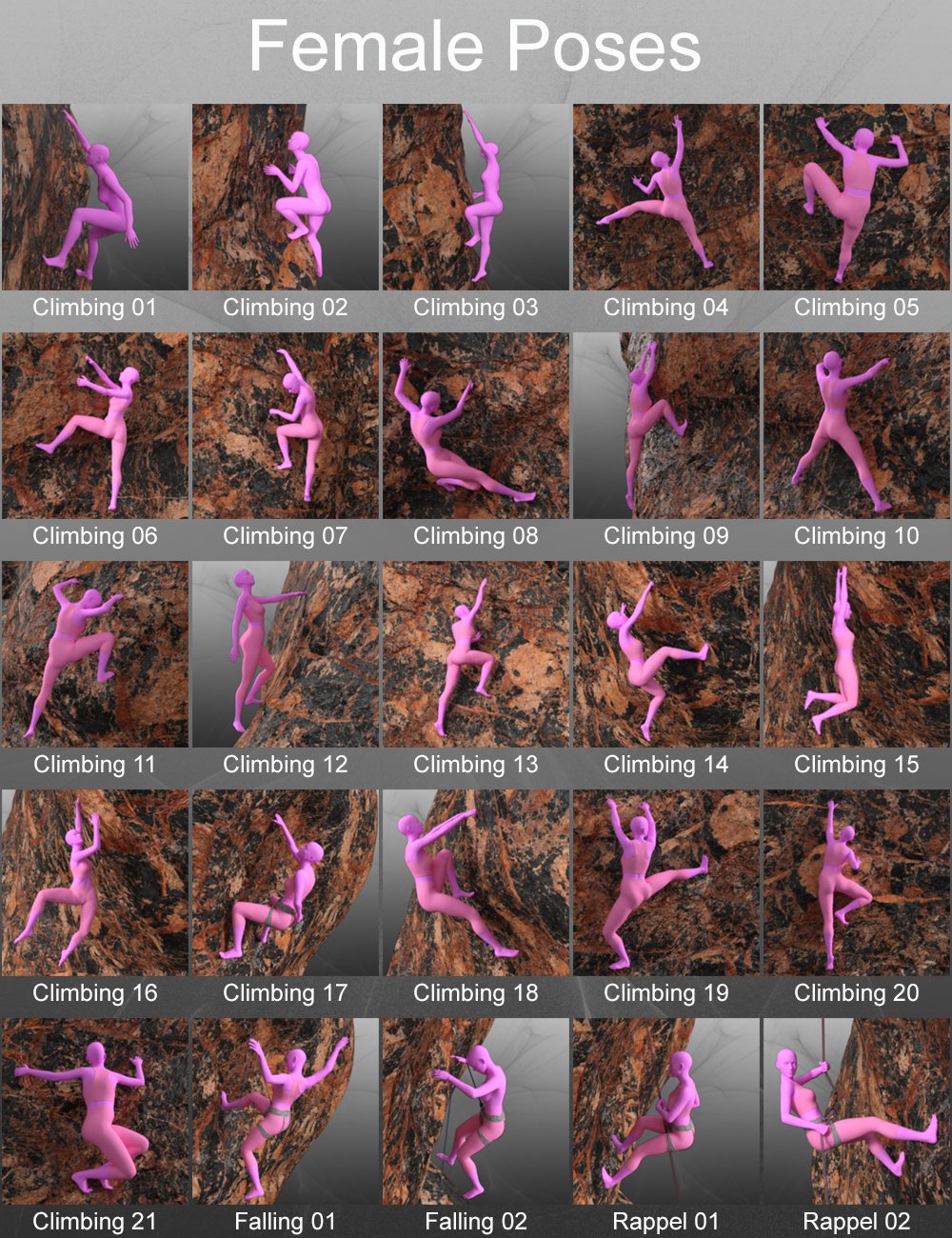 MDCH Climbing Poses for Genesis 3 and 8 MDCH Climbing Poses for Genesis 3 and 8 by: MikeD, 3D Models by Daz 3D