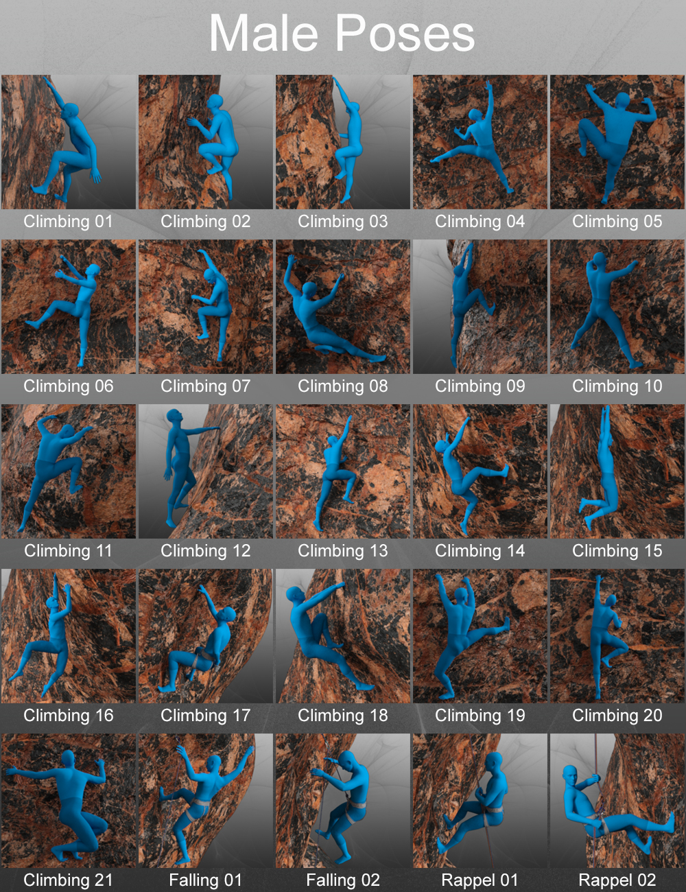 MDCH Climbing Poses for Genesis 3 and 8 MDCH Climbing Poses for Genesis 3 and 8 by: MikeD, 3D Models by Daz 3D