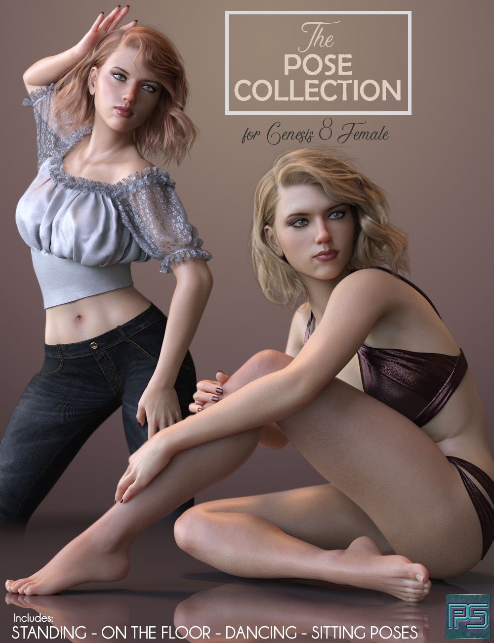 The Pose Collection for Genesis 8 Female by: Pixelunashadownet, 3D Models by Daz 3D