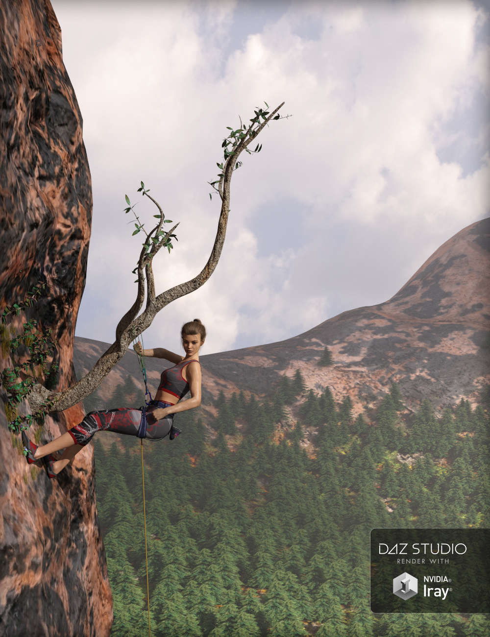 MDCH Granite Climbing Rock by: MikeD, 3D Models by Daz 3D
