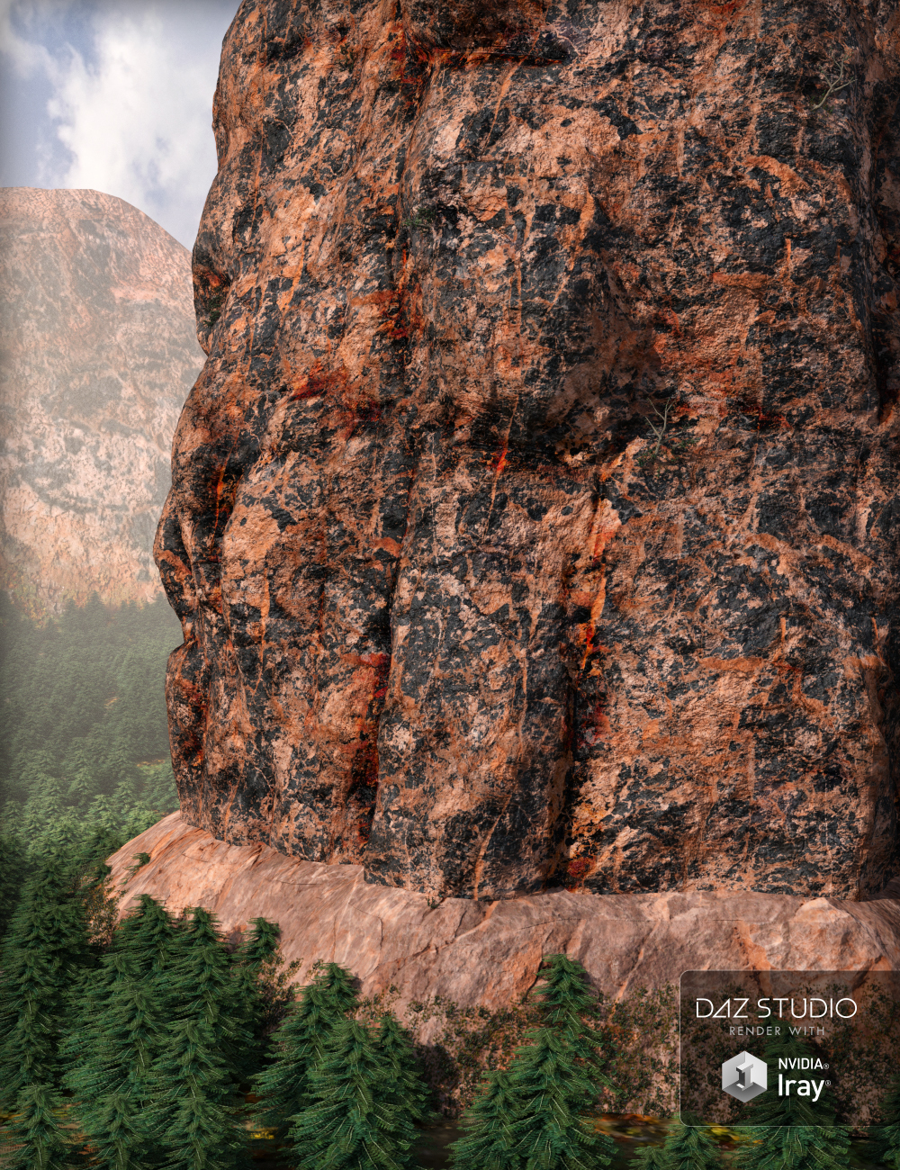 MDCH Granite Climbing Rock by: MikeD, 3D Models by Daz 3D