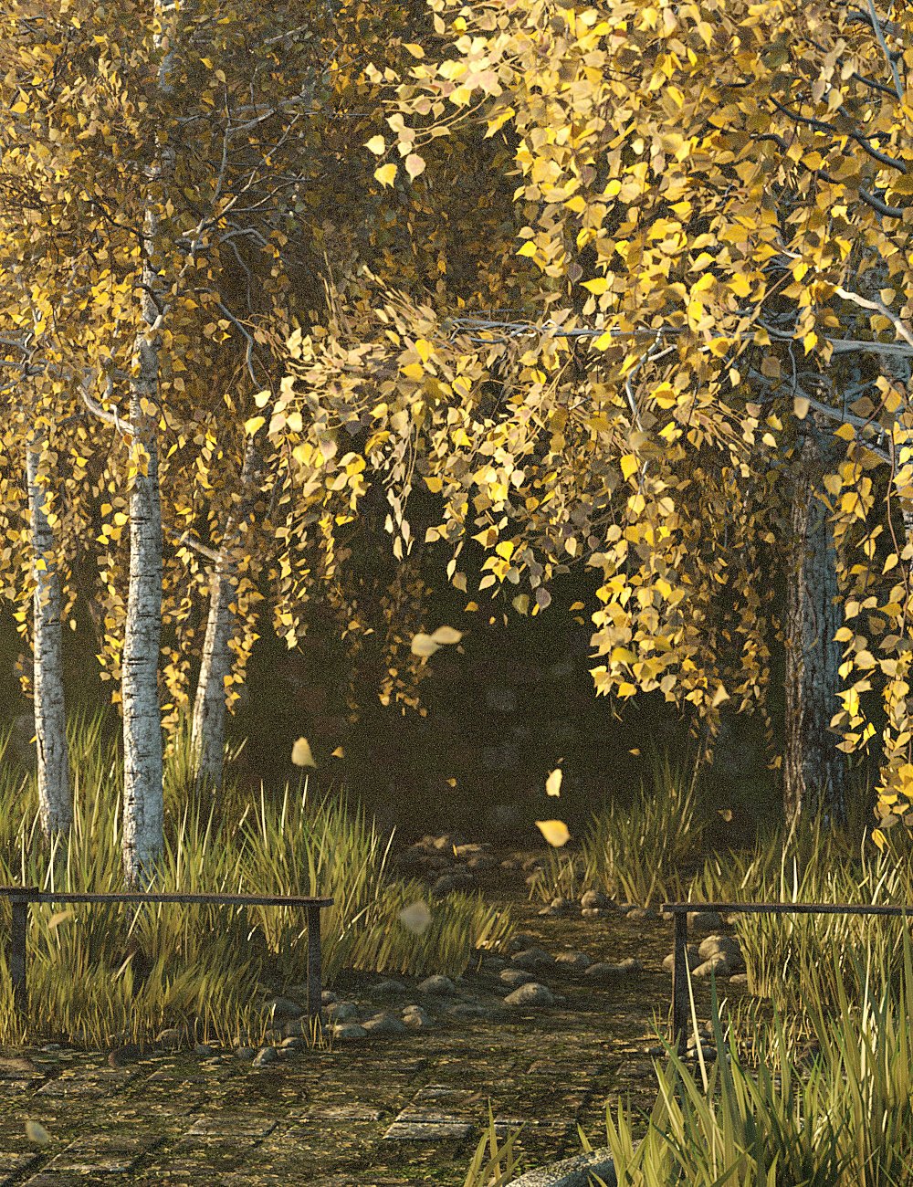 v176 Iray Birch Grove by: vikike176, 3D Models by Daz 3D