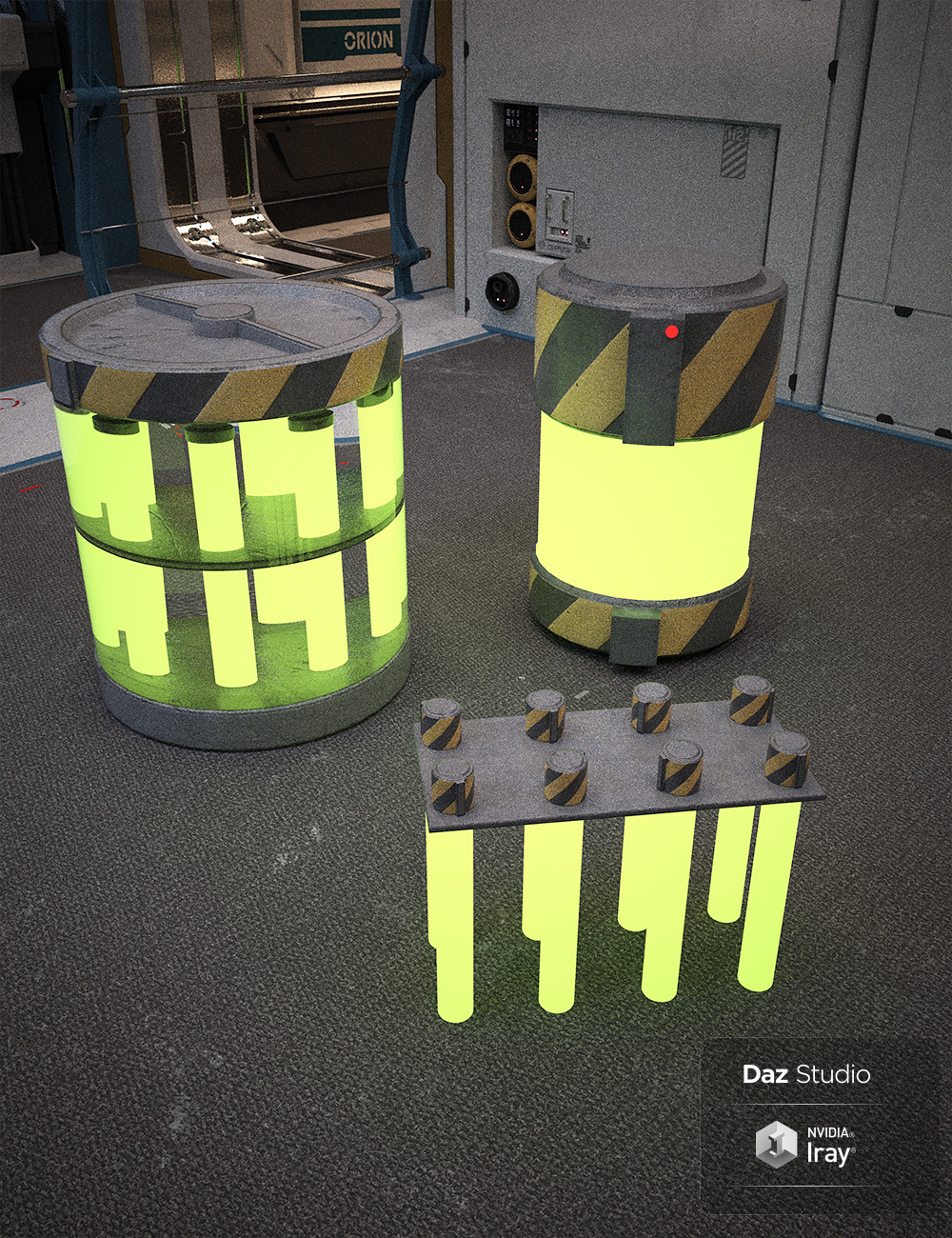Sci-Fi Containment Props by: , 3D Models by Daz 3D