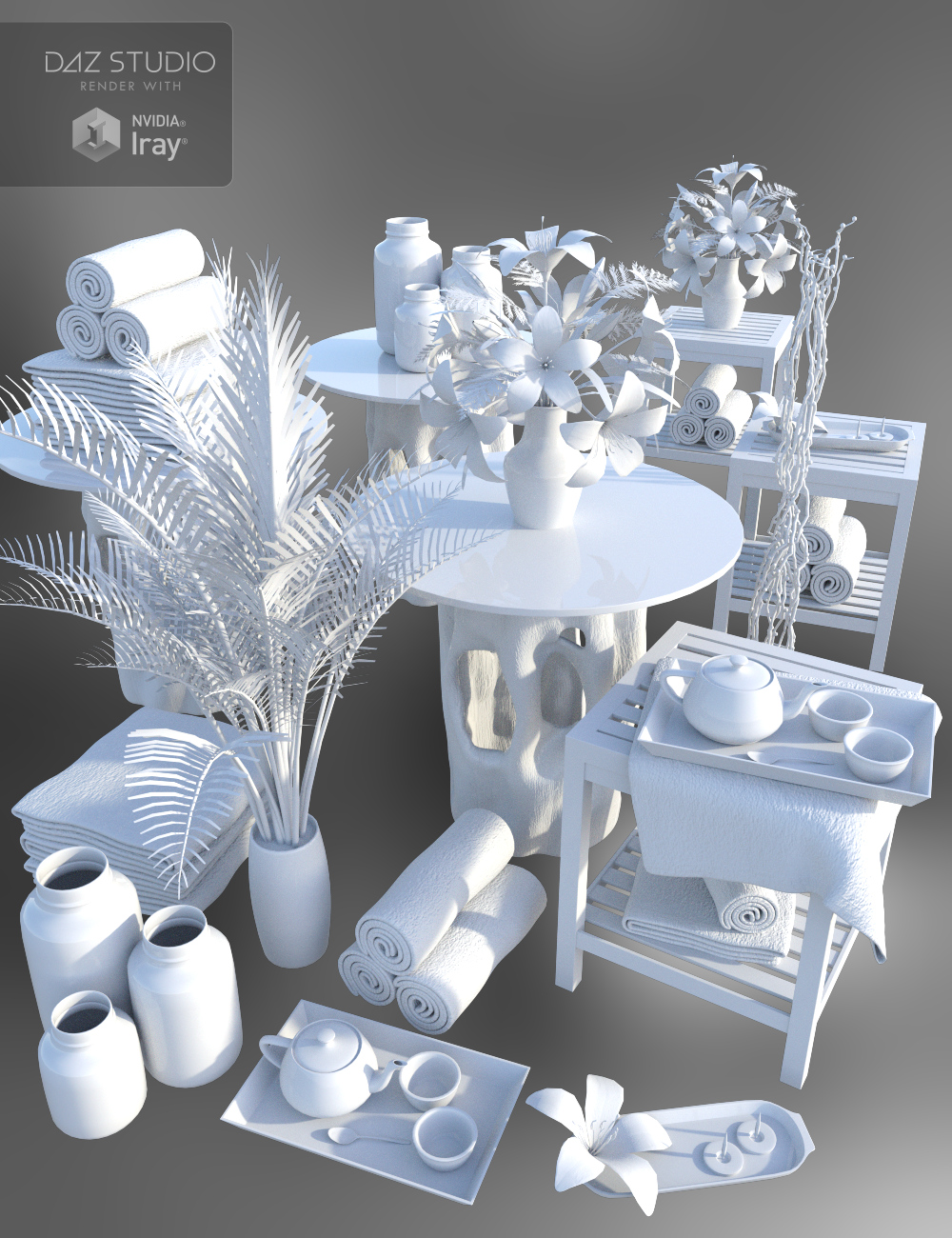 Luxury Spa Props by: Merlin Studios, 3D Models by Daz 3D