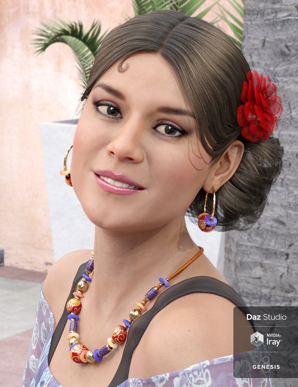 Salsa Hair for Gabriela 8 by: Propschick, 3D Models by Daz 3D