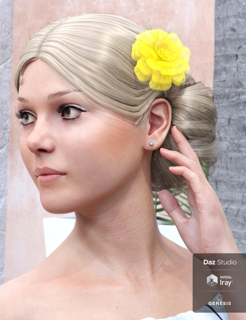 Salsa Hair for Gabriela 8 by: Propschick, 3D Models by Daz 3D