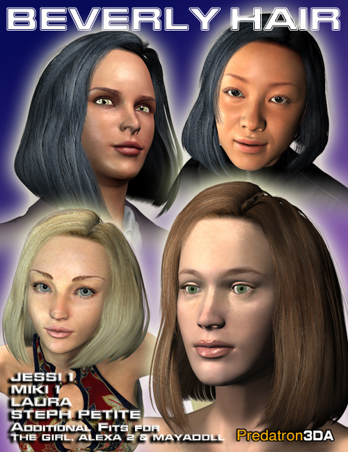 Beverly Hair by: Predatron, 3D Models by Daz 3D