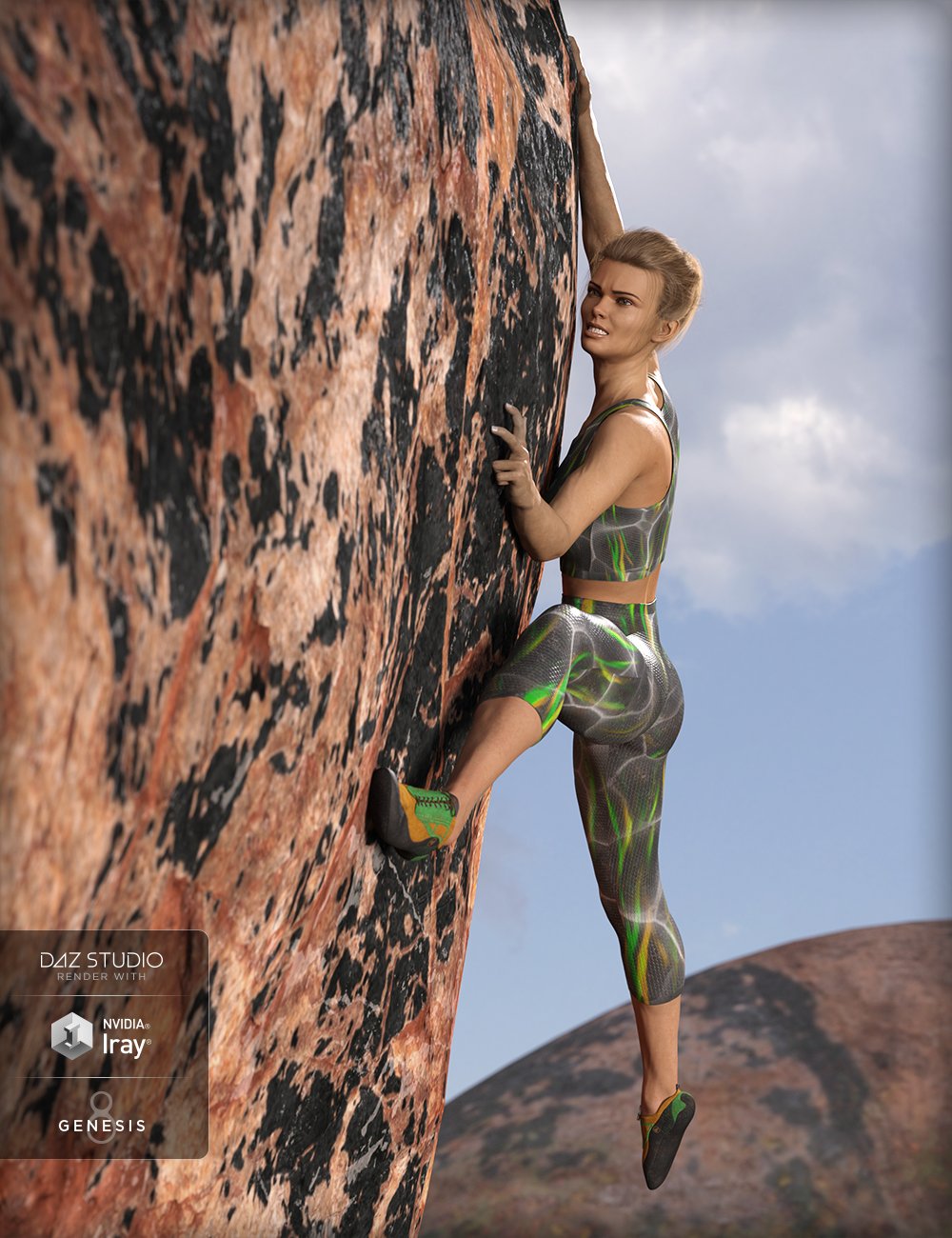 MDCH Climbing and Athletic Outfit for Genesis 3 and 8 Female(s)
