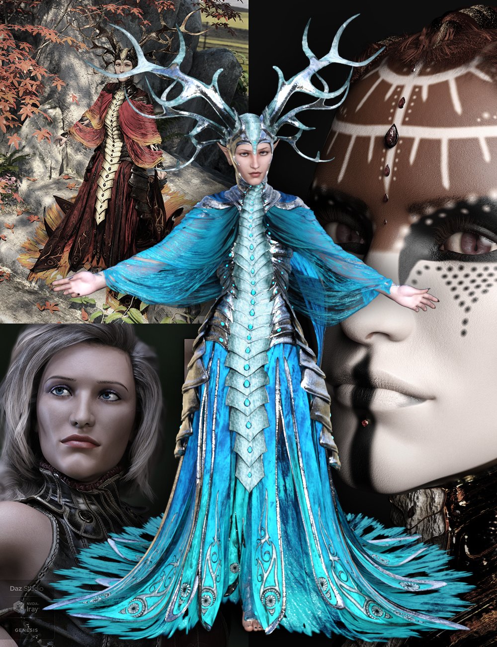 Dragon Empress Bundle by: ArkiDarwins Mishap(s), 3D Models by Daz 3D
